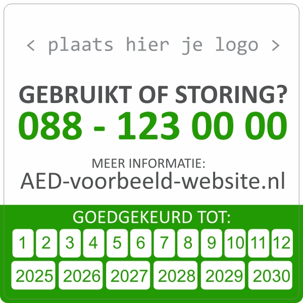 Keuringssticker AED