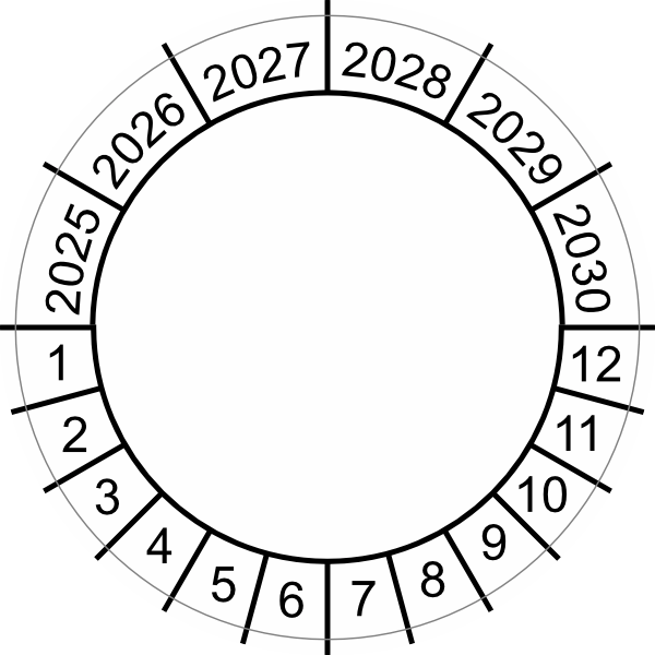 keuringssticker blanco 2025