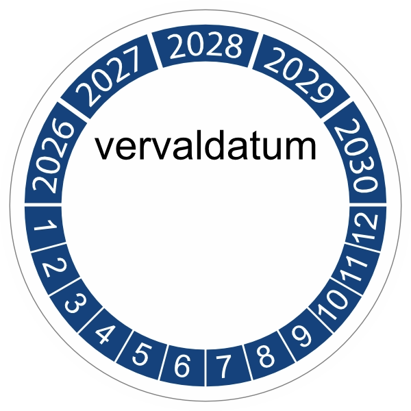 keuringssticker blauw 4cm 2022 vervaldatum