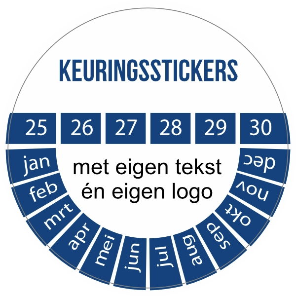 keuringssticker blauw eigen logo 2025