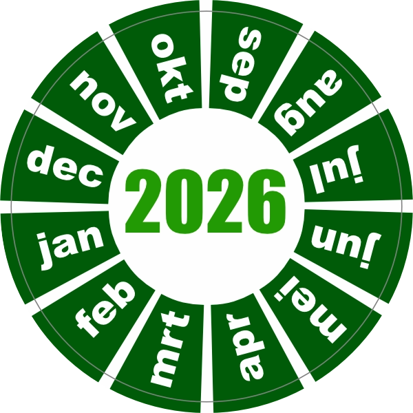 Keuringssticker groen 2022