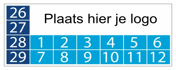 Keuringssticker rechthoek blauw 2022