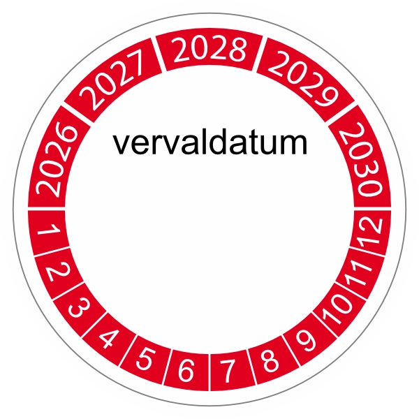 Keuringssticker rood 3cm (2022) Vervaldatum