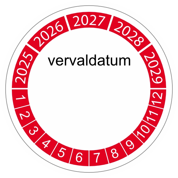 keuringssticker rood 3cm 2025 vervaldatum