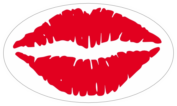 Kiss me sticker