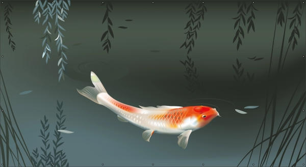 Koi karper tuindoek
