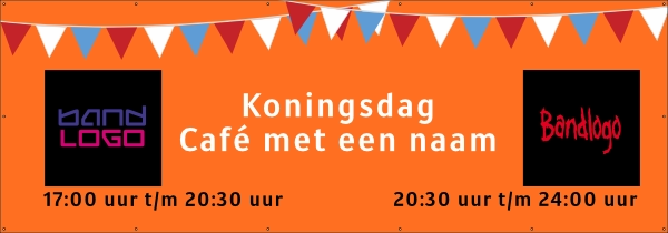 Koningsdag band spandoek