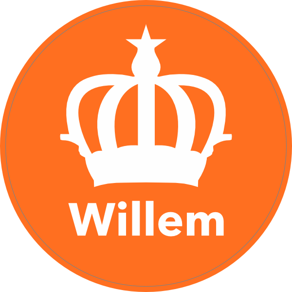 Koningsdag Sticker Willem