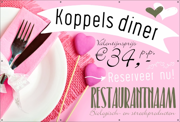Koppels diner spandoek
