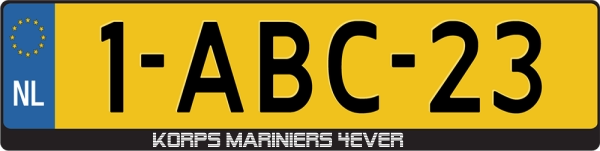 Korps mariniers 4ever kentekenplaathouder