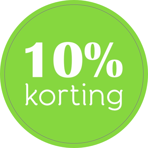 10% kortingssticker 