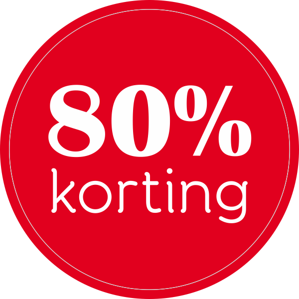 kust Gevaar Sluier 80% korting sticker kopen? | 123sticker.nl