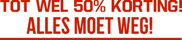 Alles moet weg raamsticker