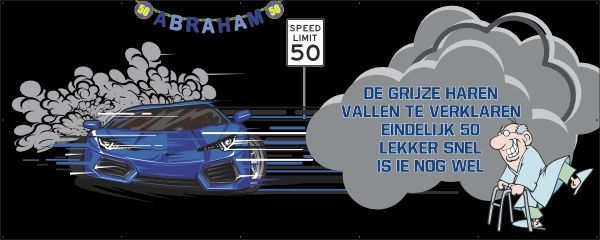 Eindelijk 50, lekker snel is ie nog wel spandoek
