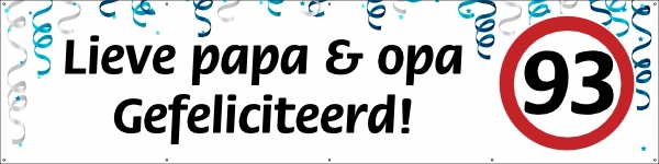 Lieve papa en opa spandoek