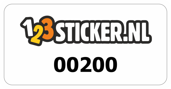 Logo sticker met nummer