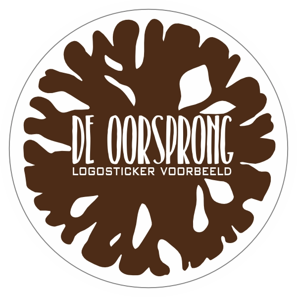 Logosticker voorbeeld