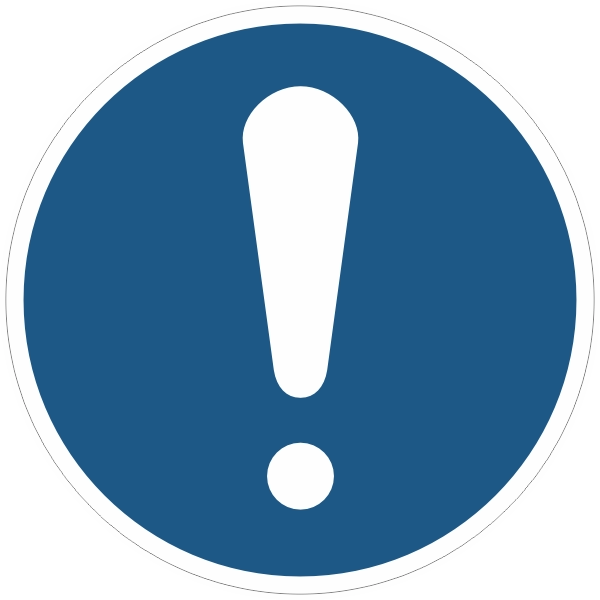 M001 Algemeen gebod sticker