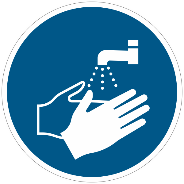 M011 Handen wassen verplicht sticker