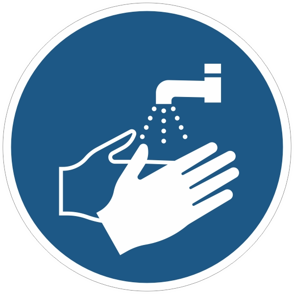 M011 Handen wassen verplicht sticker