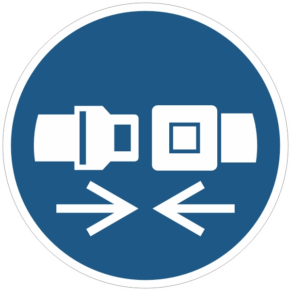 M020 Veiligheidsriem verplicht sticker