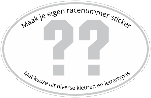 Maak je eigen racenummer sticker