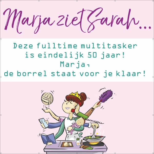 Marja ziet Sarah spandoek