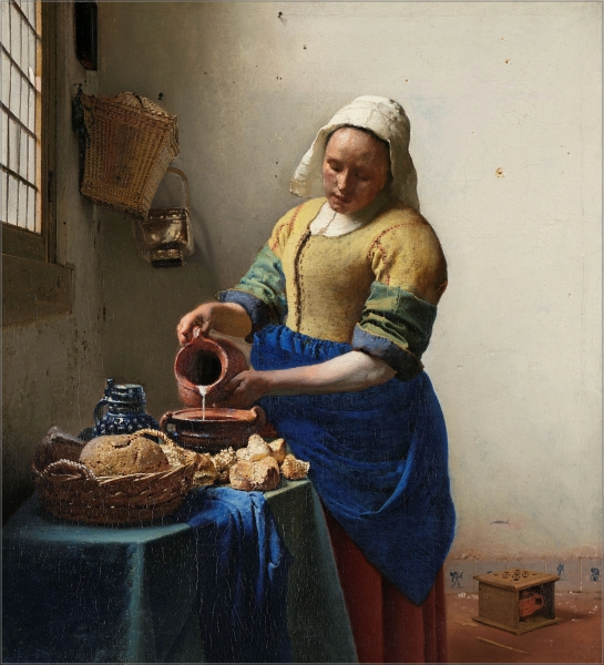 Melkmeisje decoratiebord