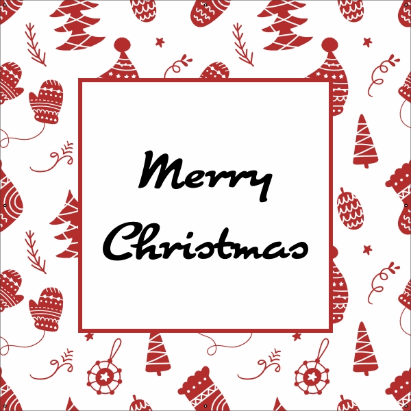 Merry Christmas kerstpatroon spandoek