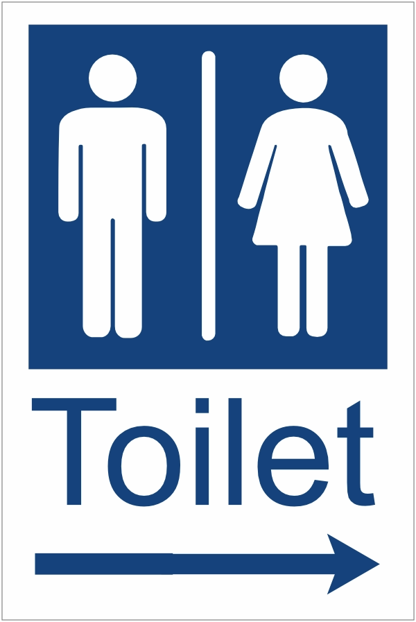 Toiletbord met pijl