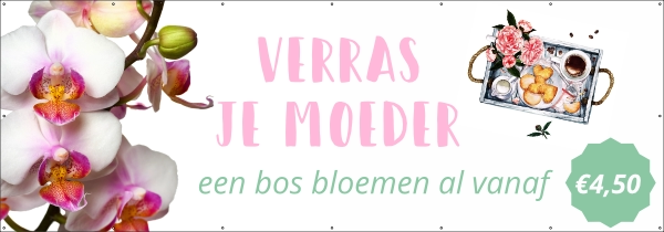 Moederdag bloemen spandoek