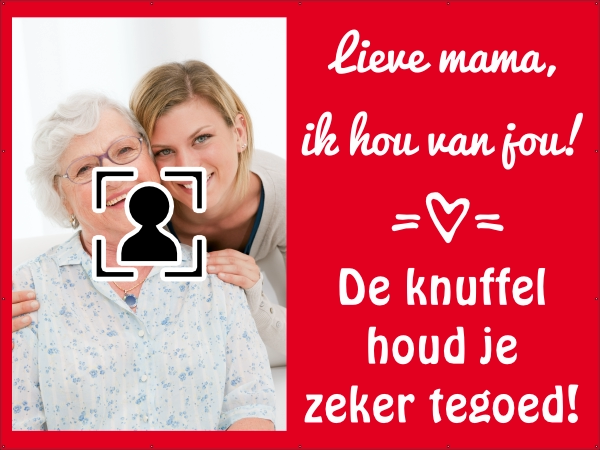 Moederdag op afstand spandoek