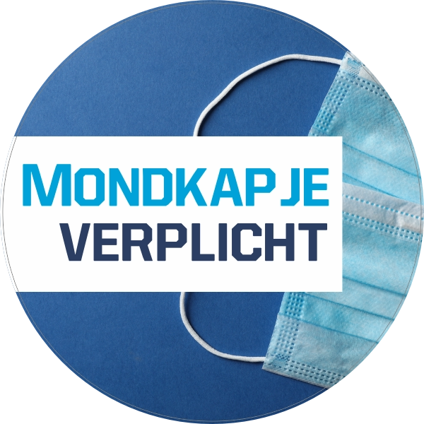 Mondkapje verplicht sticker