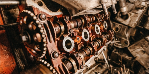 Motor detail tuindoek