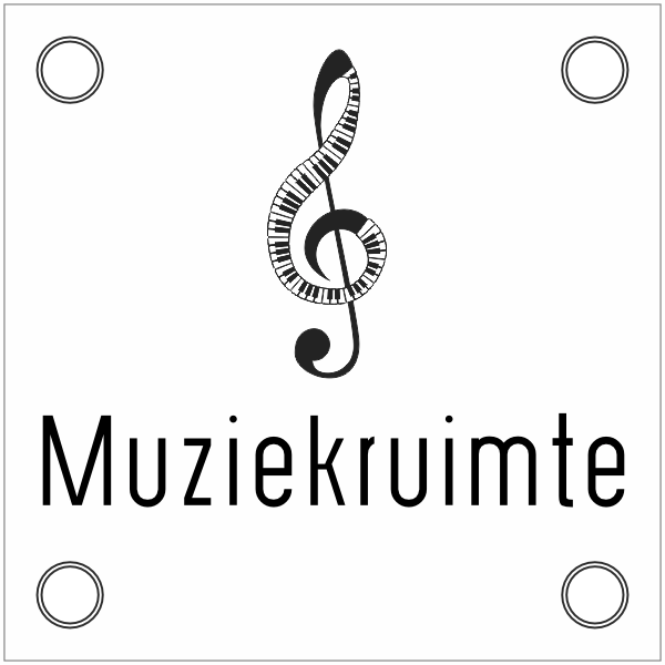 Muziekruimte bord