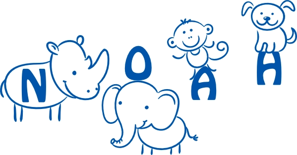 Naamsticker met dieren