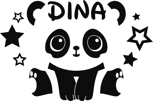 Panda muursticker