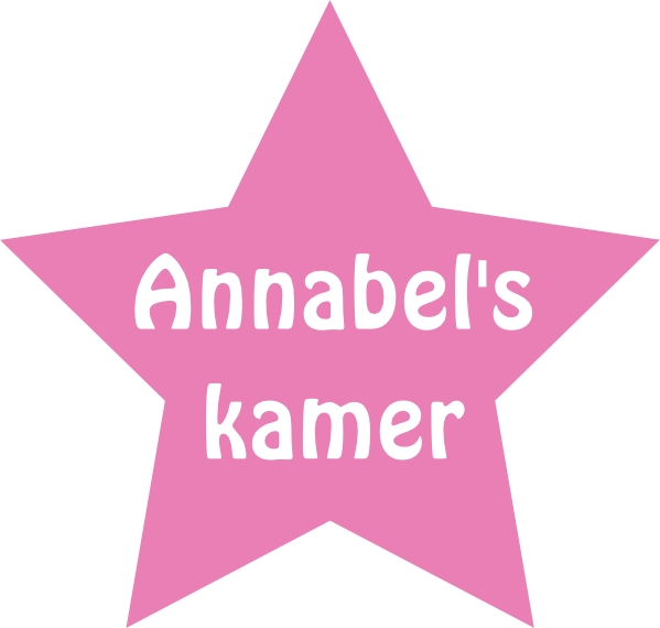 Naamsticker kamer