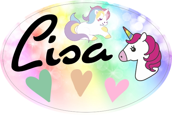 Naamsticker Unicorn