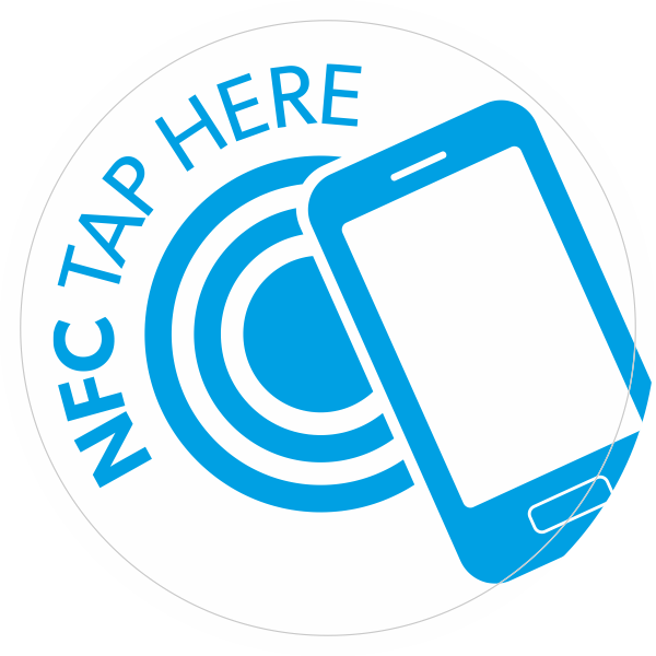 NFC tap here sticker