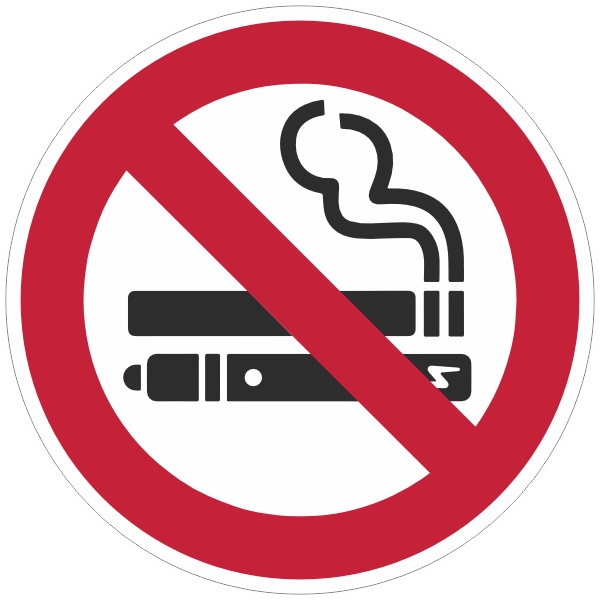 Sticker Niet roken en vapen