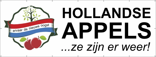 Nieuwe oogst appels spandoek