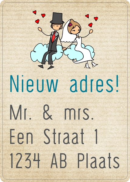 Nieuw adres sticker