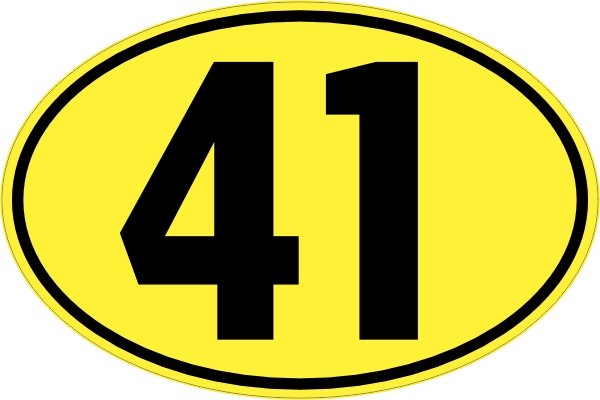 Racenummer sticker