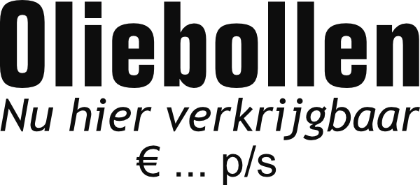 Oliebollen raamsticker