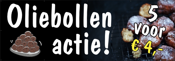 Oliebollen Actie Spandoek