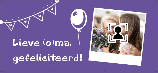 Oma gefeliciteerd spandoek