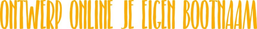 Ontwerp online je eigen bootnaam sticker