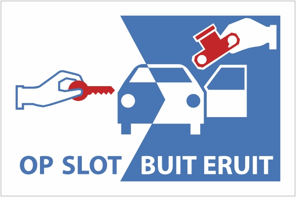 Op slot buit eruit sticker