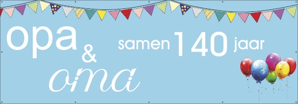 Opa en oma jarig spandoek